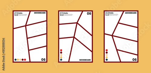 Comic moodboard arranged in six frames supported by a matching color palette in 2:3 aspect ratio