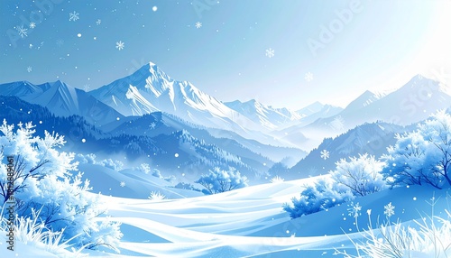 きらめく冬の雪背景
