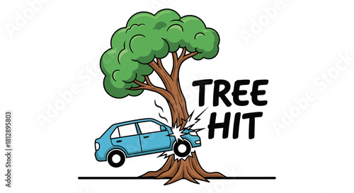 Black and White Car Crash Accident Progression Icons