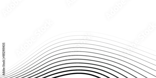 Abstract Lines: Gray Curved Lines Graphic Design Element for Backgrounds, Presentations, and Wall Art Prints; adding depth and modern appeal