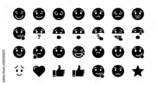 Emotions icons set