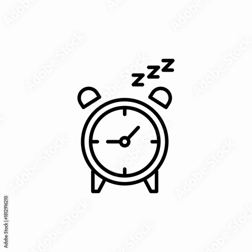 alarm clock snooze icon sign vector