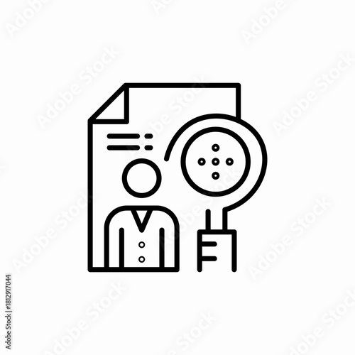 cv search icon sign vector