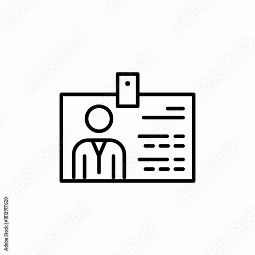 id badge icon sign vector