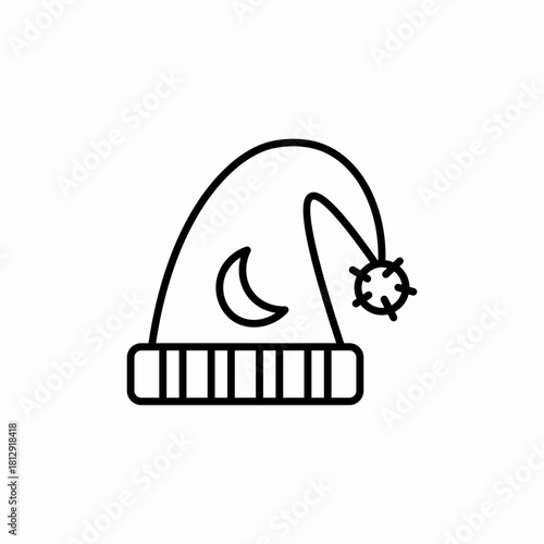 pijama hat icon sign vector