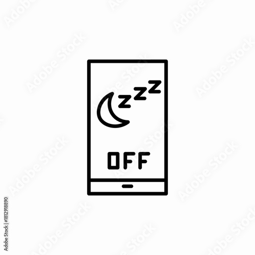 sleep mode phone icon sign vector