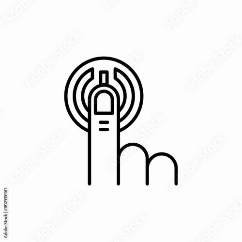 turn on button press icon sign vector