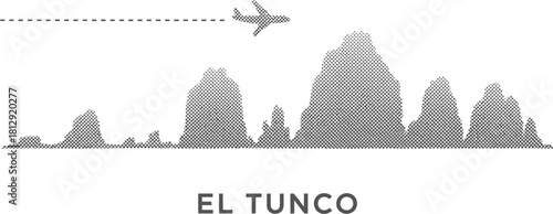 El Tunco Salvadoran Landscape and Airplane Icon