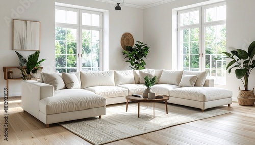 Wallpaper Mural Modern Living Room Interior. (9) Torontodigital.ca