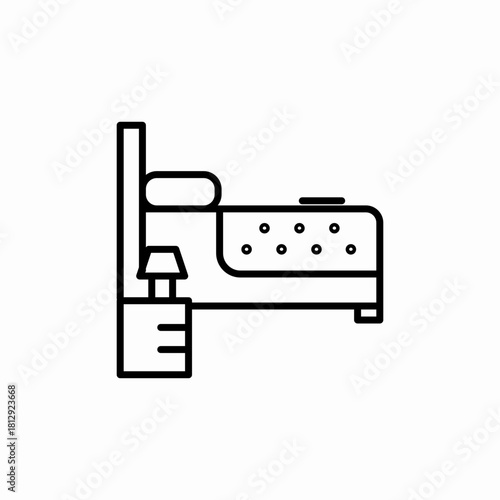 bed sleep icon sign vector