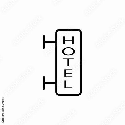 hotel door sign icon sign vector