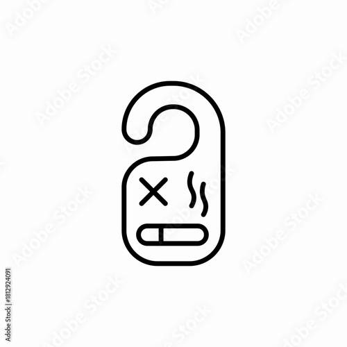 hotel door handle sign icon sign vector