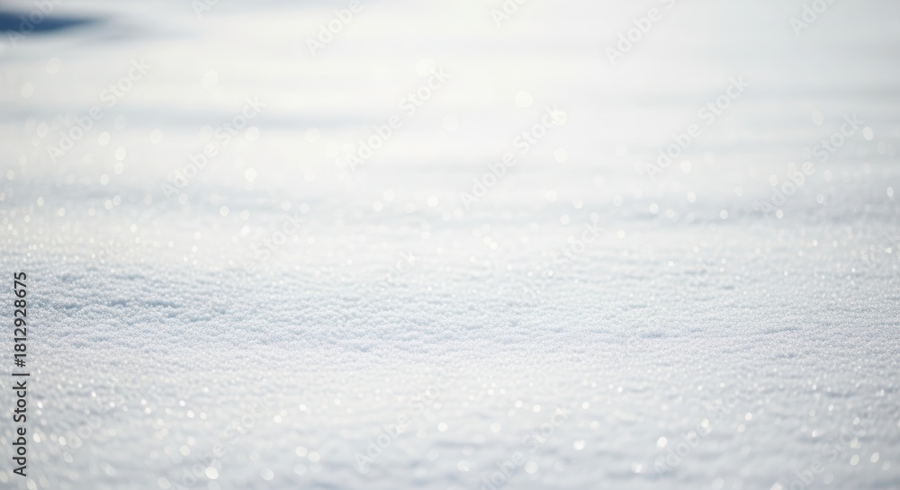 Obraz premium Pristine snow-covered landscape with sparkling texture.