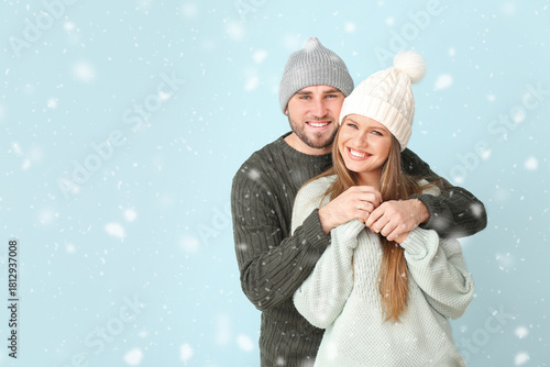Portrait of happy couple in...