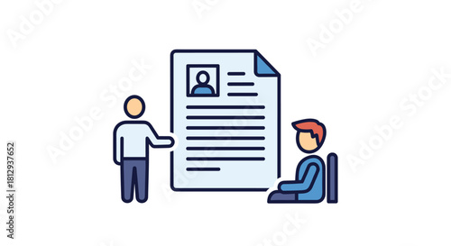 Searching for the ideal candidate in a modern office setting reviewing resumes for top talent and strategic hiring decisions now is key to success, Generative AI.