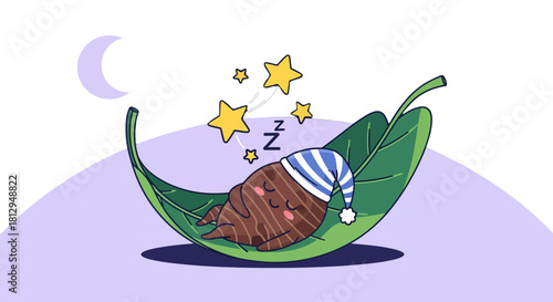 A Tranquil Night Under the Stars Featuring a Sweet Dreamer Sleeping Soundly