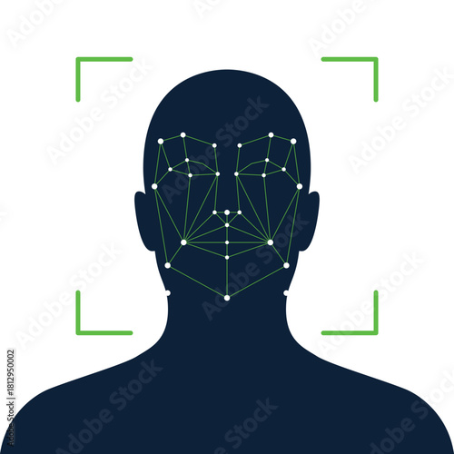 Facial recognition scan with geometric mapping