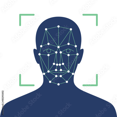 Biometric facial mapping with detailed recognition grid