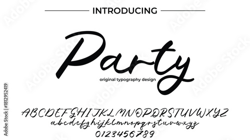 Party - Elegant Script Font for Smooth Handwritten Design and Creative Typography