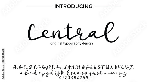 Central - Elegant Script Font for Smooth Handwritten Design and Creative Typography