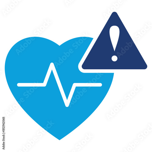 chronic disease Flat Blue Icon