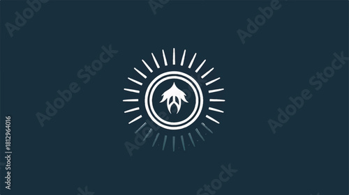 Minimal symmetrical flywheel gear icon with clean mechanical lines and vibrant color options suitable for design projects