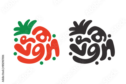 Illustration graffiti vegan fruit sweet unique