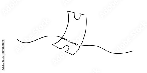 Continuous one line drawing of Voucher discount. Single line drawing illustration of Coupon discount. Shop and sale concept vector art. Doodle line vector illustration.