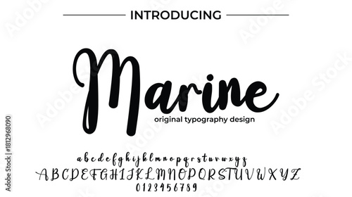Marine - Elegant Script Font for Smooth Handwritten Design and Creative Typography