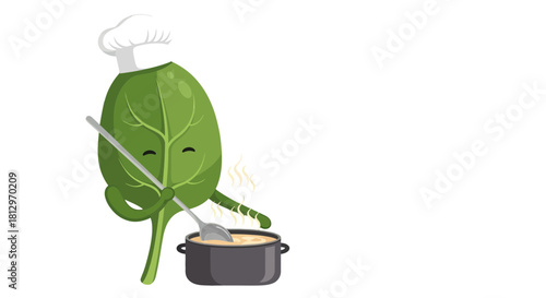 Chef Leaf Prepares Delicious Vegetable Soup in a Whimsical Culinary Adventure