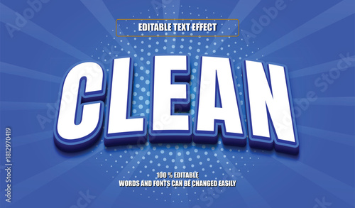 Clean Blue Fully Editable Text Effect Vector File For Creative Design