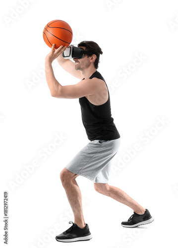 Sporty young man in VR glas...