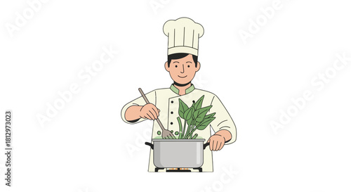 Chef Preparing Fresh Vegetables: Culinary Art, Dinner, And Healthy Eating Concept