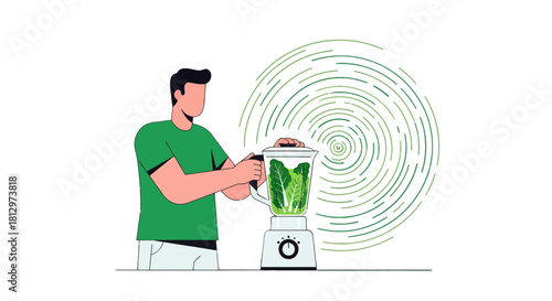 Creating Healthy Smoothies: A Visual Depiction of Health, Wellness, and Modern Living