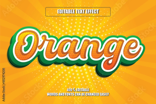 Orange Texture Juicy Fully Editable Text Effect Vector File For Creative Design