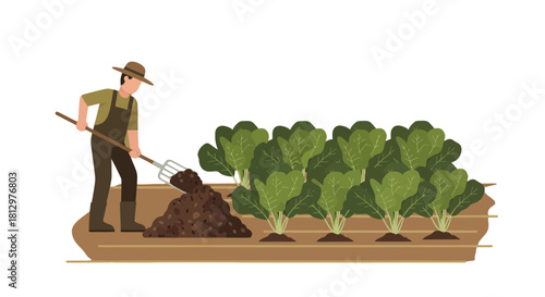 Cultivating Greenery in the Earth: A Gardener's Illustrated Labor of Love