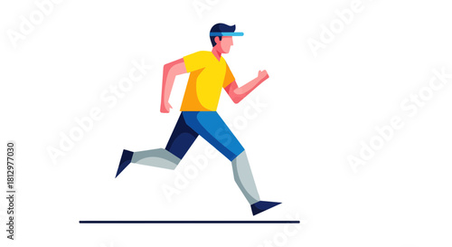 Energetic Athlete Sprinting Against A Dark Background Depicting Motion and Speed