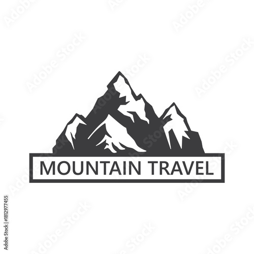 mountain travel , mountain expedition logo vector icon illustration