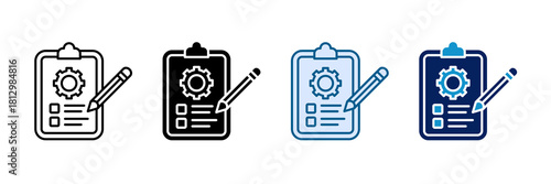 Evaluate Options Icon Set Multiple Style Collection