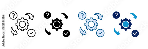 Cause And Effect Icon Set Multiple Style Collection