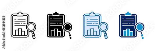 Data Interpretation Icon Set Multiple Style Collection