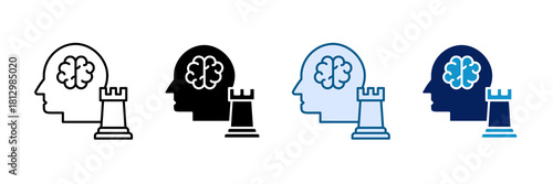 Strategic Thinking Icon Set Multiple Style Collection