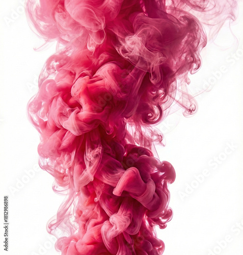pink smoke on white background By Geneated AI