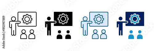 Tutoring Icon Set Multiple Style Collection