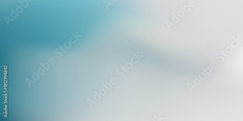 A soft and blurry abstract background with a smooth gradient from cool teal to light gray.