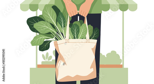 Fresh Produce From Local Market, Buying Healthy Food For A Sustainable Lifestyle