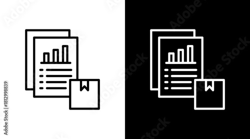 Product Data Outline White Icon Set Design