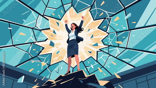 Breaking the Glass Ceiling A Symbol of Triumph