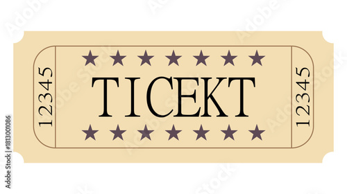 ticket, cinema, paper, admission, admit, movie, event, coupon, theater, sign, vintage, one, film, label, old, vector, business, entry, access, concert, raffle, symbol, festival, show, entertainment