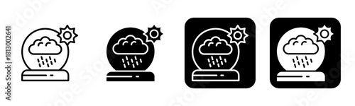 Seasonal Icon Line and Black Fill Style Collection